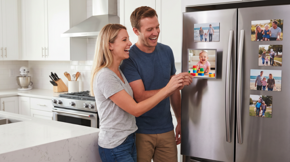 Family photo magnet